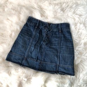 Abercrombie & Fitch High Waisted Denim Mini Skirt